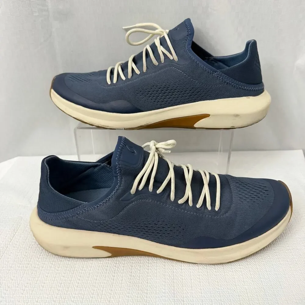 OluKai Kaholo Shoes Mens Size 12 Sneaker Navy Blue Casual Collapsible Heel